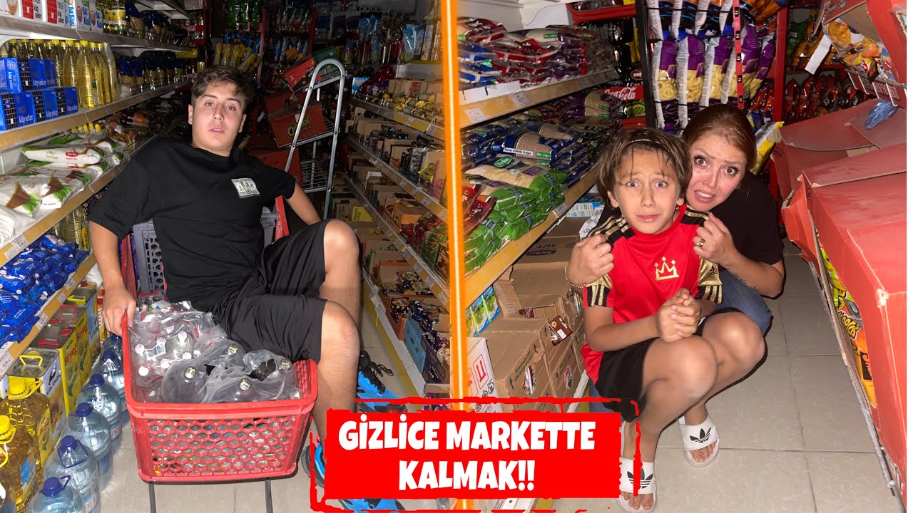 GECE GİZLİCE TRAMBOLİN PARKTA KALMAK !