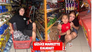 Gece Gi̇zli̇ce Markette Kalmak 