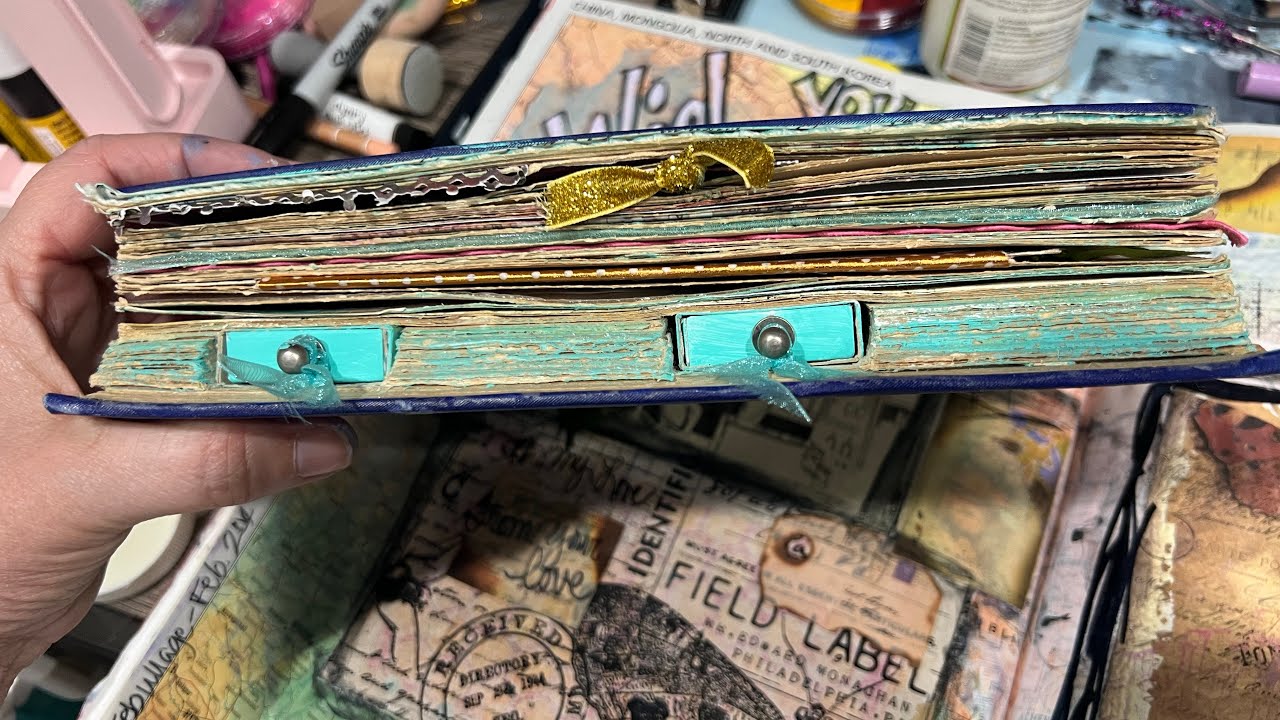 Altered book journal inspired by Dylusions altered book online class