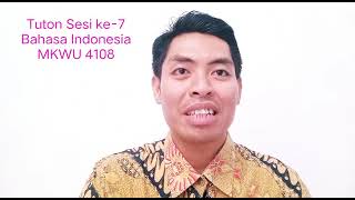Pengantar Sesi ke-7 Menyunting Karya Ilmiah - Tuton UT Bahasa Indonesia MKWU 4108