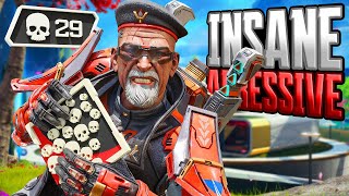 INSANE Ballistic AGRESSIVE 29 KILLS and 5,000 Damage Apex Legends Gameplay Season 18