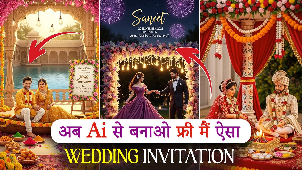 How To Make Wedding Invitation Video With Ai | Ai Se Wedding Invitation Video Kaise Banaye