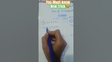 Tips and Tricks | You Must Know | Sum of Consecutive Numbers #tricks #shortsfeed #exam #shorts #math