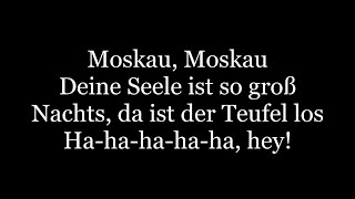 Dschinghis Khan - Moskau ( lyrics )