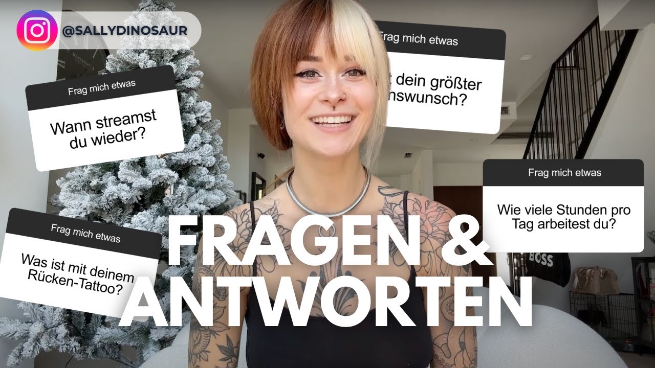 Q&A mit SallyDinosaur: Meine Tattoos, Streams & Leben - YouTube