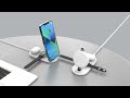 15w wireless charger 3 in 1 charging stand for cellphone smartwatch and earbuds