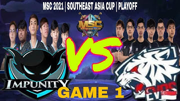 IMPUNITY KH VS EVOS SG - GAME 1 [ENGLISH SHOUTCAST] | MSC 2021 PLAYOFF | SOUTHEAST ASIA CUP