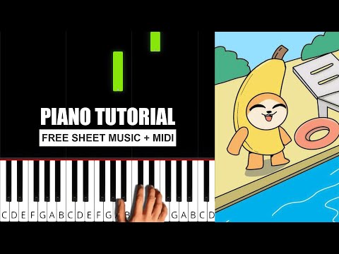 Banana Cat Accident - Happy happy Happy (Rare Doodle) - (BEGINNER) Piano Tutorial