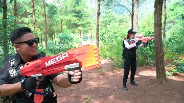 Warriors Black Man & S.W.A.T Girl Nerf Guns Fight Crime RED SATAN Mask 2