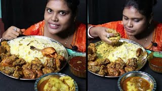 Huge chicken curry, mutton fat, extra spicy gravy and rice