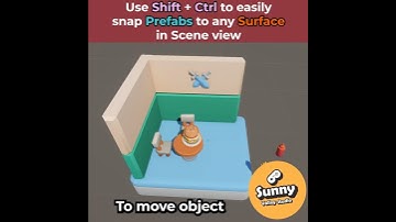 Unity Scene View - Quickest way to snap objects to the floor #unitytips