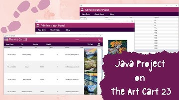 Java Project On The Art Cart 23 | Online Art Gallery Java Project With Swing And JDBC | Mini Project