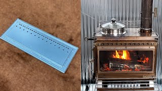 Installed a secondary combustion panel on my camping wood stove - M Stove V2 Project Part 4