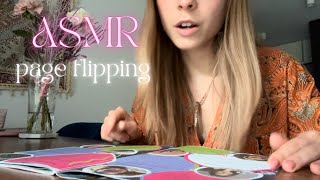 ASMR • page flipping 🦋 (& finger licking, gentle whispering, tapping, tracing)