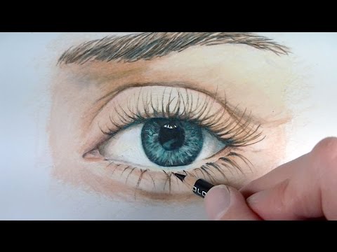 Draw A Realistic Eye With Colored Pencils