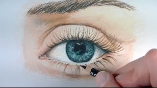 Draw a Realistic Eye with Colored Pencils