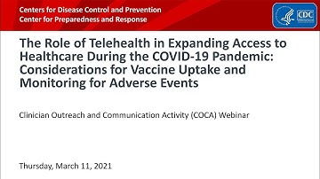 Telehealth in Expanding Access to Healthcare During the COVID-19 Pandemic