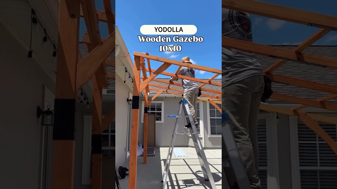 Backyard &ldquo;Ultimate Shelter&rdquo; YODOLLA 10x10 Wooden Hardtop Gazebo #yodolla #review