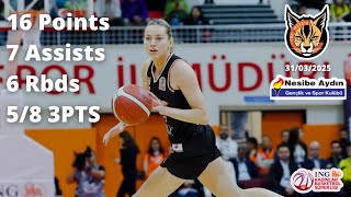 Marine Johannes 16 Points Vs Nesibe Aydın - 14 Playoffs Kbsl 202425