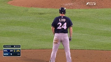 MIL@MIN: Lind drives in two runs on line drive single