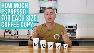 How Much Espresso Goes into the Different Cup Sizes?