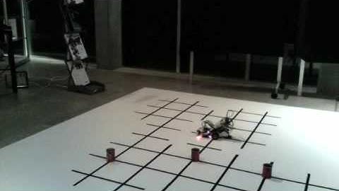 LEGO Mindstorms Robot doing Sokoban