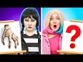 PINK⚡️BLACK ART CHALLENGE | Who Have Best Art? Funniest Challenge With Wednesday by 123GO! SCHOOL