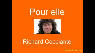 Video thumbnail of "Karaoké Pour elle Richard Cocciante"