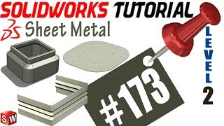 173 SolidWorks Sheet Metal Tutorial: SWEPT FLANGE, cases to work, open path, closed path, vs miter