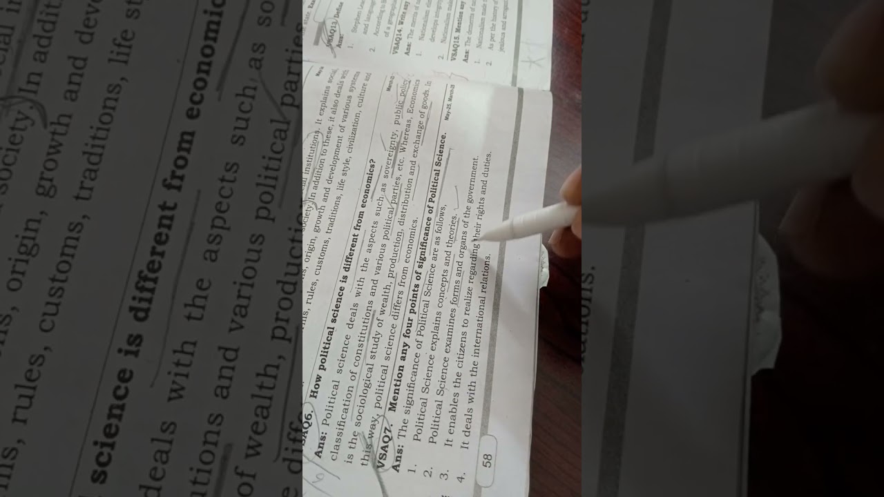 Civics/political science - I  2 marks important questions Part-1