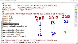 CAP 01 - PROCESAMIENTO DE DATOS DE PRECIPITACION TOTAL ANUAL DE CRU - CURSO DE ARCPY