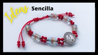 COMO HACER PULSERA FÁCIL Y SENCILLA DIY / AJUSTABLE/ PASO A PASO Ideas y diseño