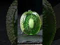 cutting glass kiwi ASMR #satisfying