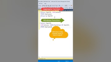 SQL | Windows Vs Aggregate Functions