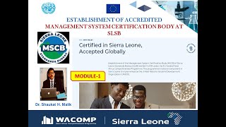 SLSB MSCB Implementation Training Module - 1 as per ISO/IEC 17021