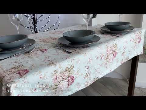 Скатертина тефлонова, водовідштовхувальна, Турецька, WATER PROFF (Під замовлення, або стандартний розмір), видео 1