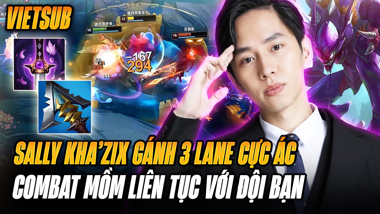 Sally Và Con Kha'Zix Gánh 3 Lane Thua Cực Cháy - Idol Combat Mõm Cực Căng Khi Team Địch Cà Khịa