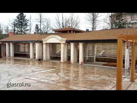 Прозрачные рольставни ПроЗа на большой беседке