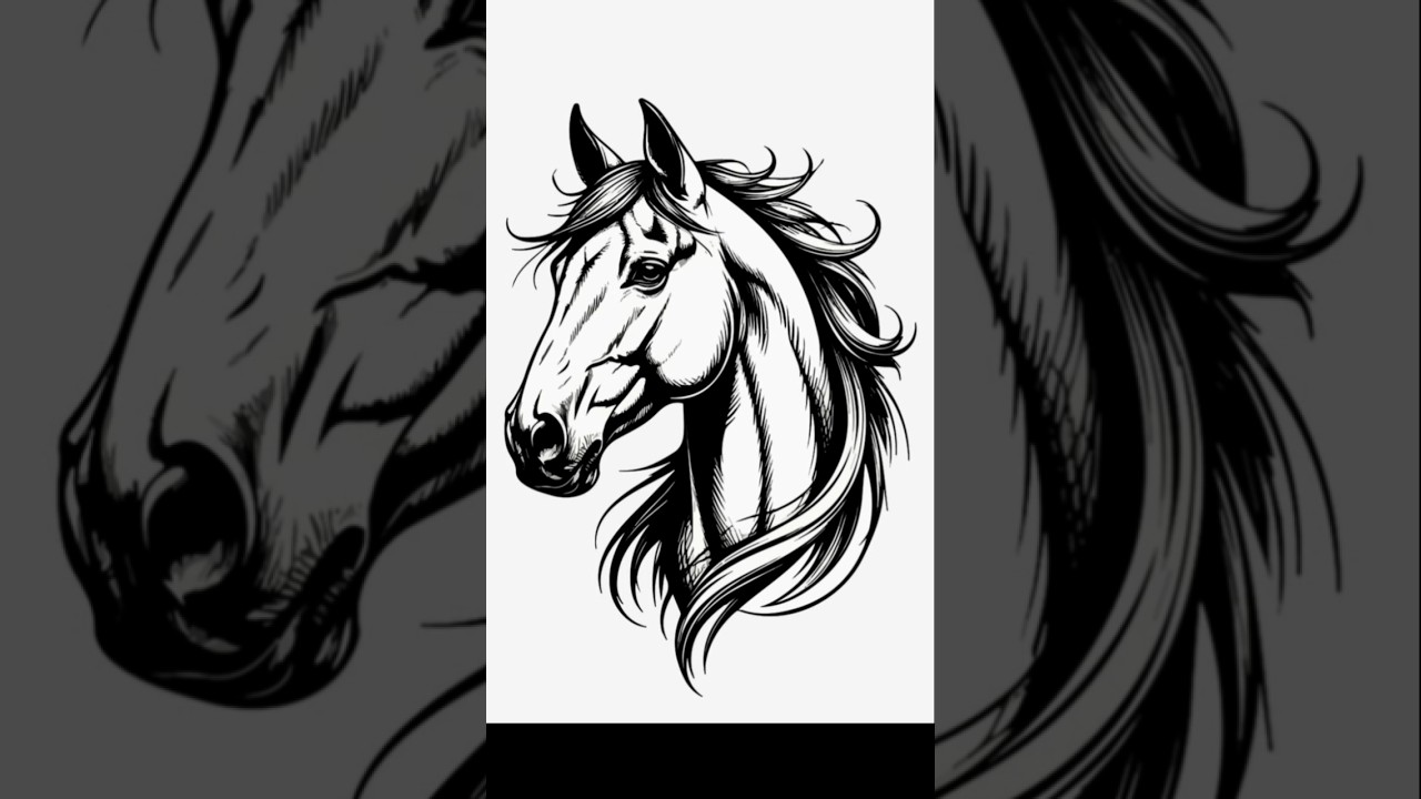 Amazing Art 🐎🐎/ How to draw Easy Horse drawing/Horse Sketch 