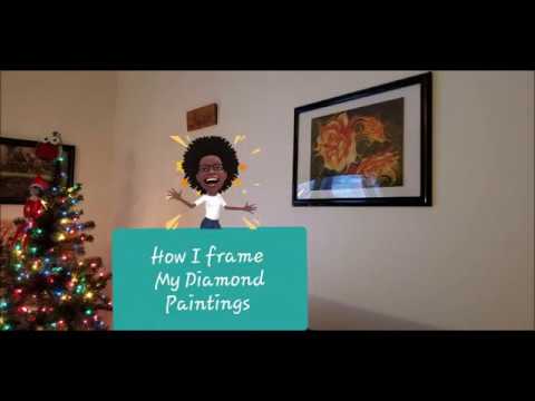 How I frame my diamond paintings (using a wood frame)!! 