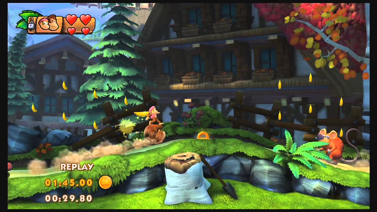2-1 Windmill Hills World Record: Donkey Kong Country Tropical Freeze