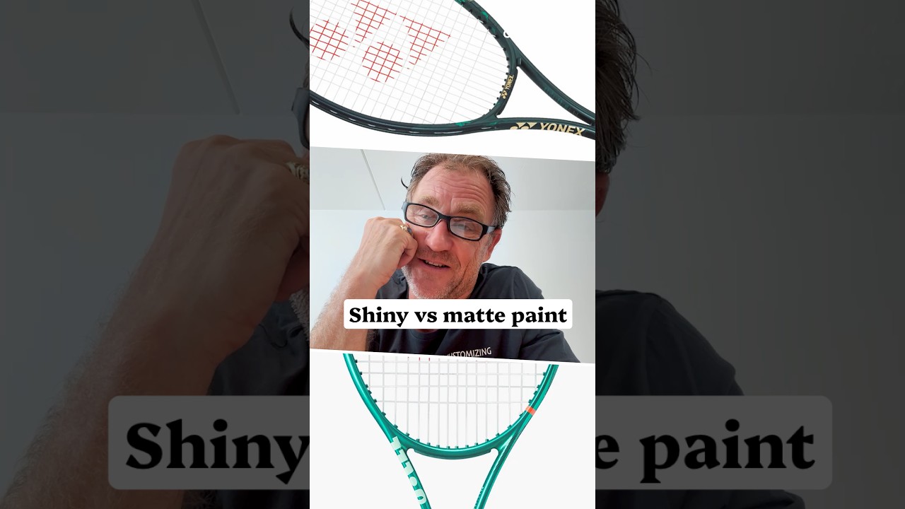 Does a shiny tennis racket actually play differently from a matte one? 👀