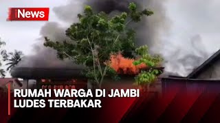 Diduga Percikan Api Kompor,  Rumah Warga di Jambi Ludes Terbakar