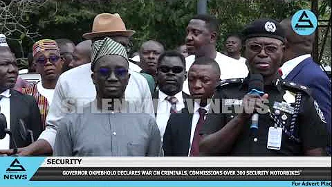 GOVERNOR MONDAY OKPEBHOLO COMMISSION 0VER 300 SECURITY MOTORBIKES IN EDO
