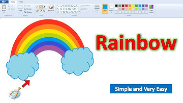 How to draw rainbow in MS Paint | MS Paint drawing | how to draw in ms paint| painting in computer