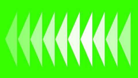 Obtuse Triangle Line Slow Fading On A Green Screen