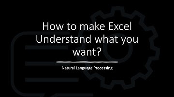 Natural Language Processing (NLP) in Excel