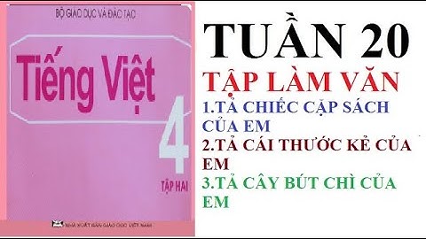 Tập làm văn lớp 4 tả cái cặp sách