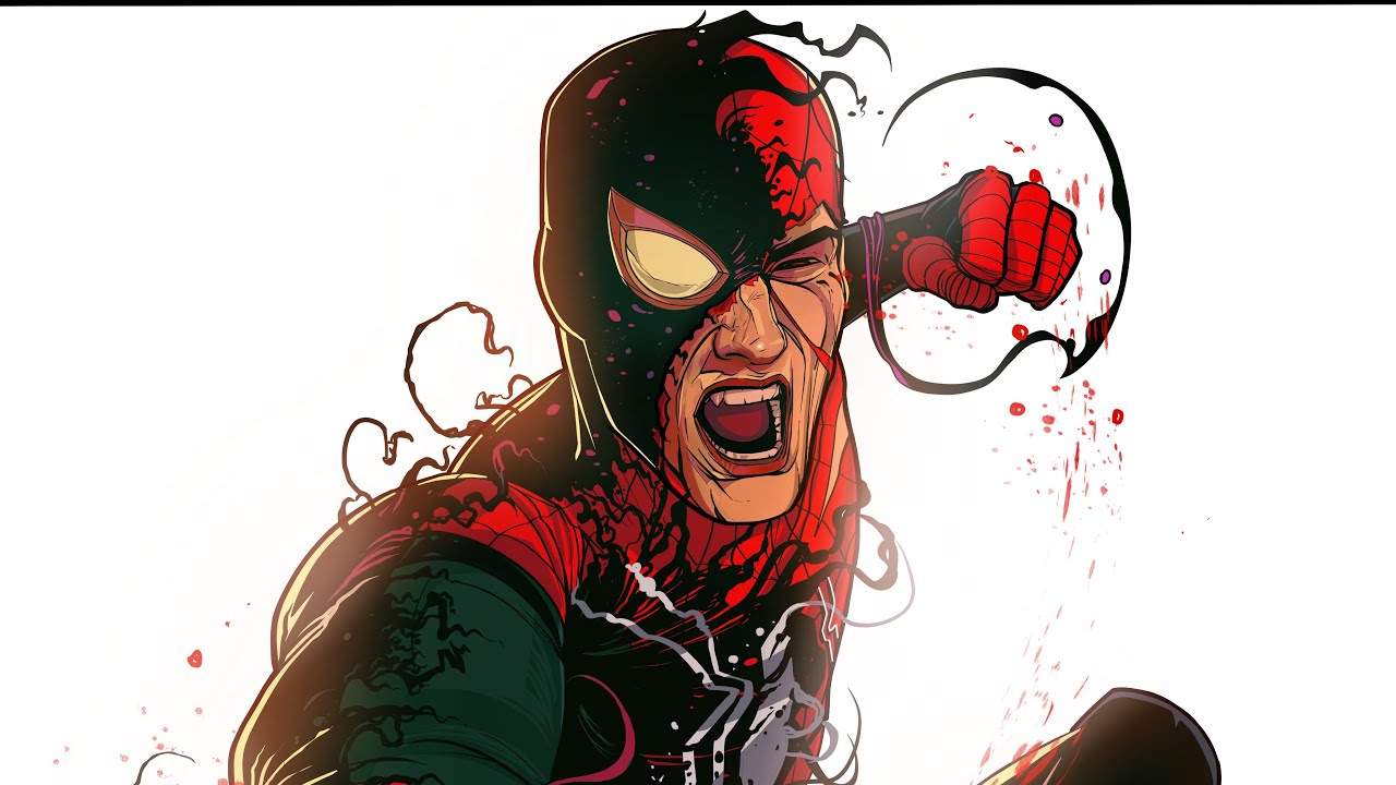 DRAWING TOM HOLLAND SPIDER-MAN| MARVEL COMICS SPIDER-MAN NO WAY HOME VENOM DIGITAL ART | artkin