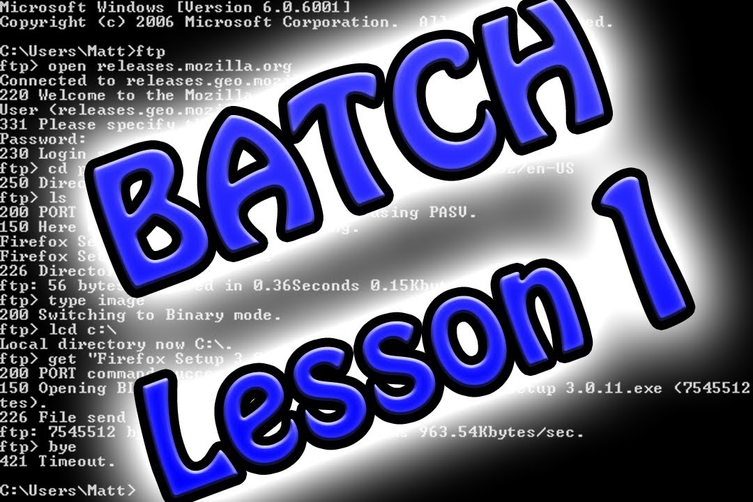 Batch/Cmd Programming: Lesson 1 (Basics)